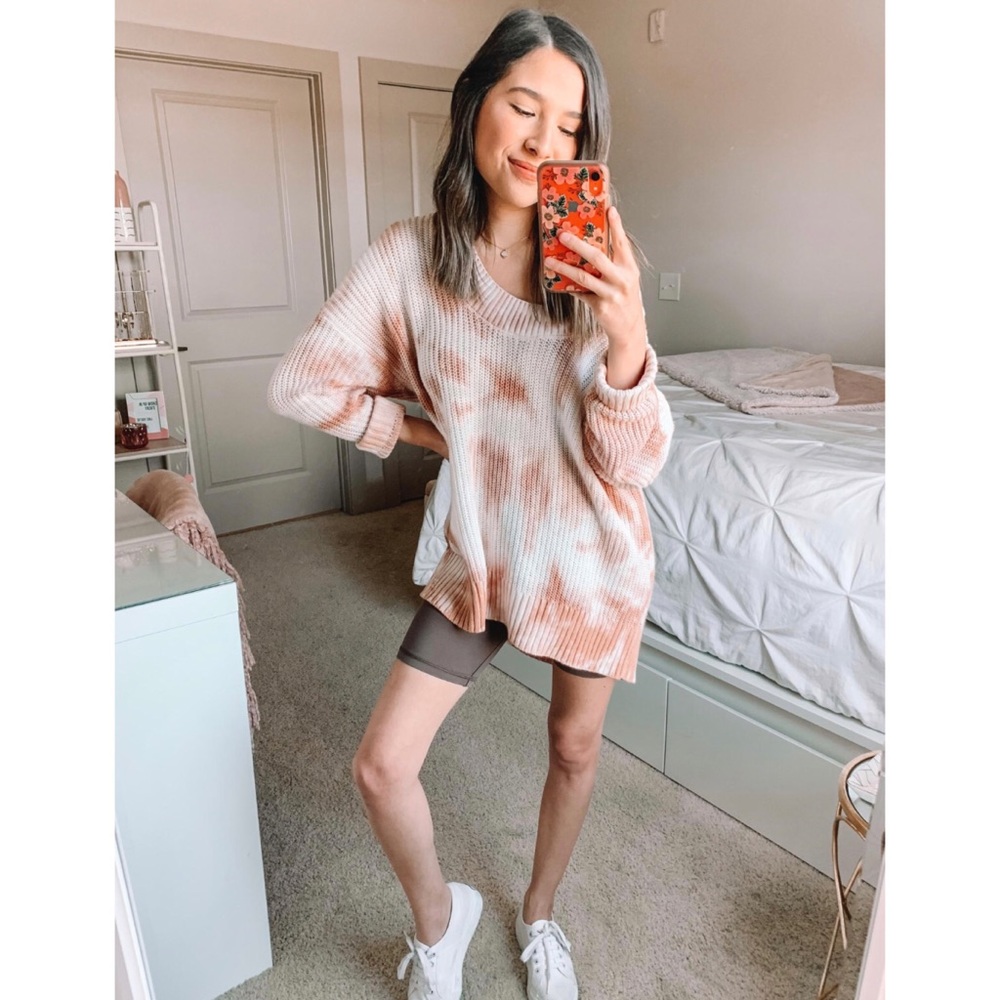 NEW [Aerie] Open Knit Oversized Tie Dye Sweater - Picture 7 of 15